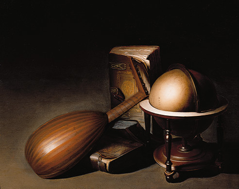Gerrit Dou - Still Life With Globe Lute and Books